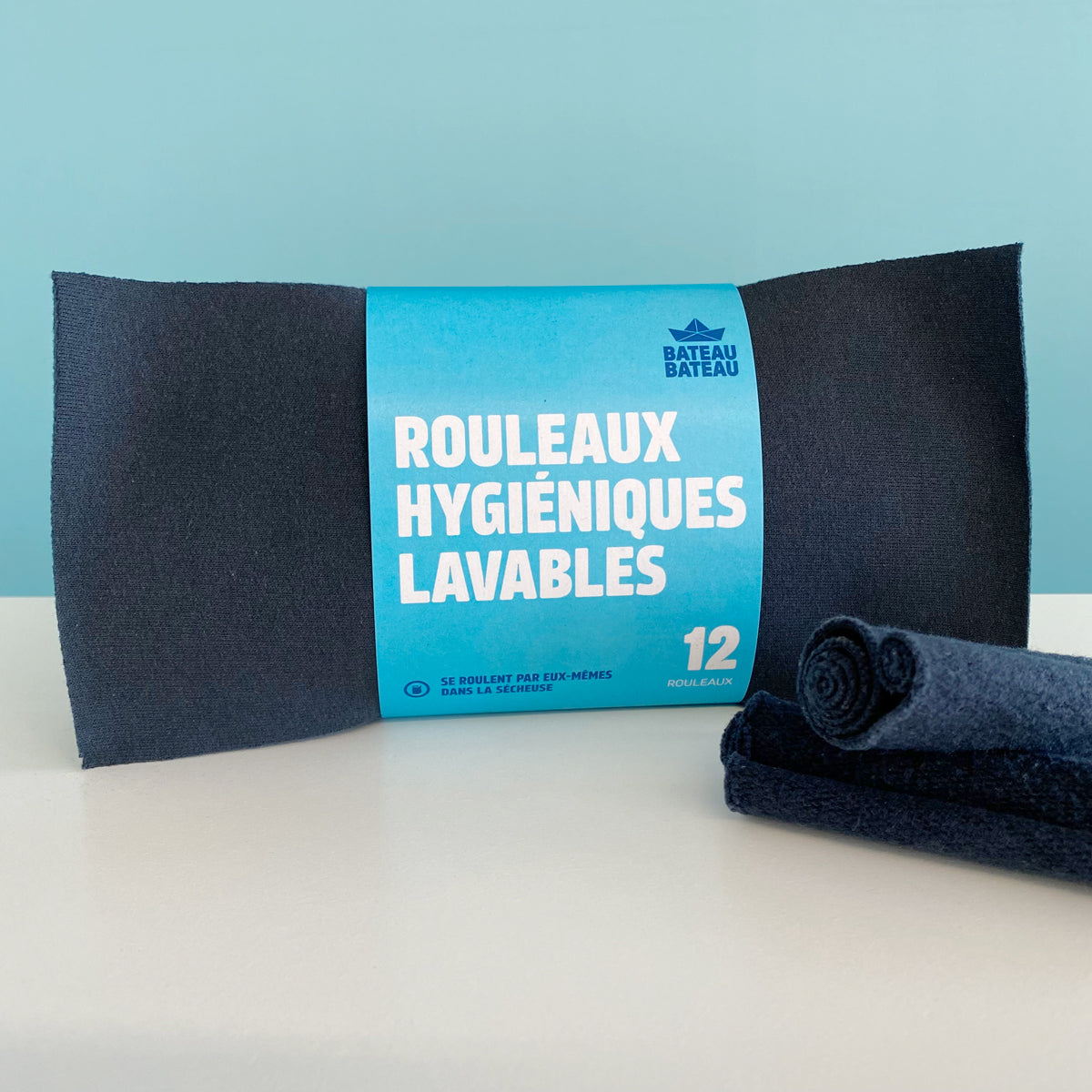 12 rolls of black reusable toilet paper