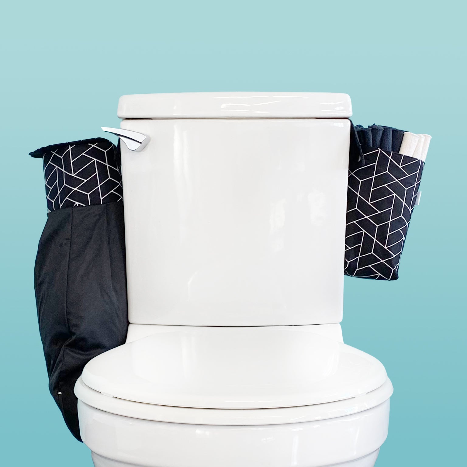 Reusable Toilet Paper Kit - Geo Black 