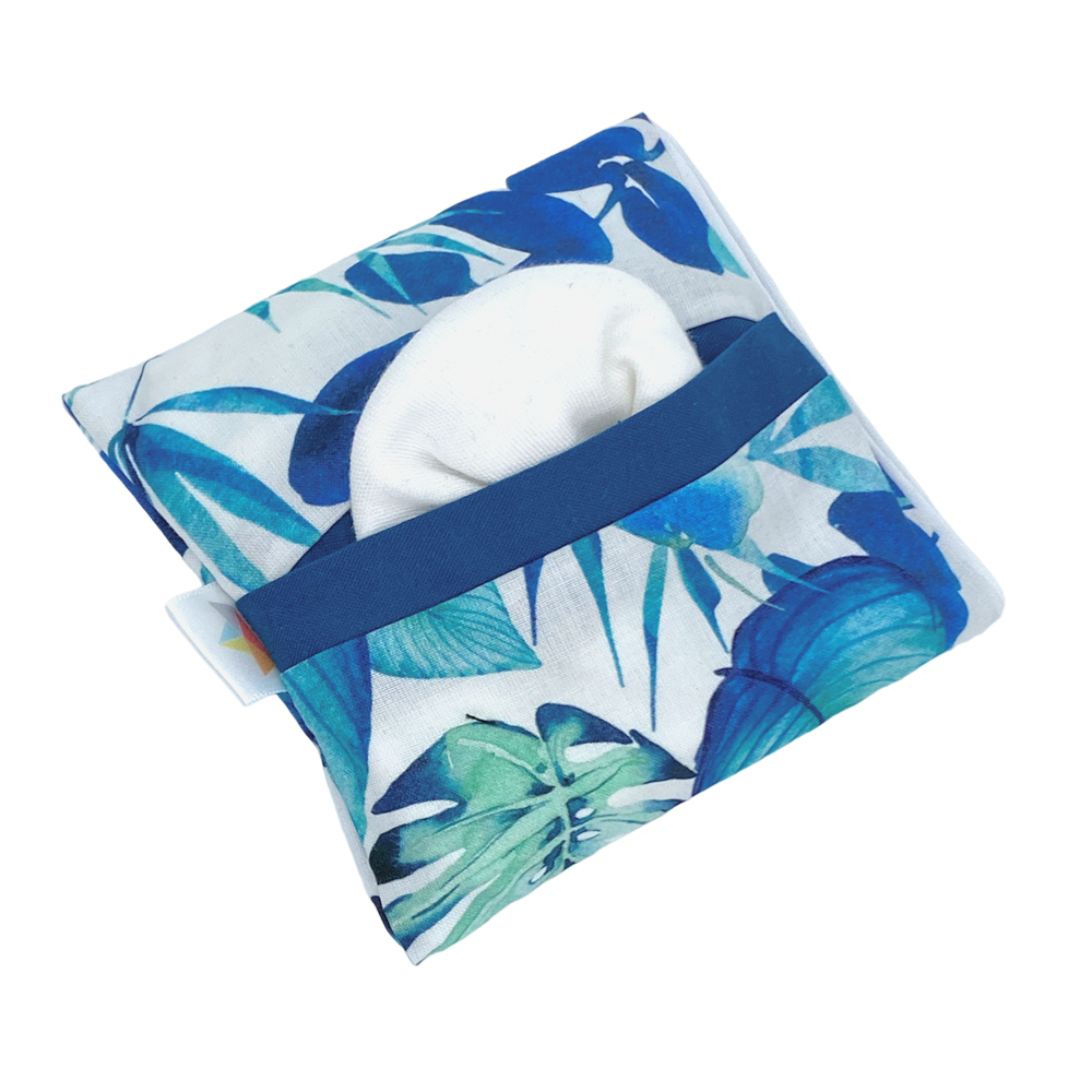 Double Pouch of Reusable Tissues - Watercolor foliage